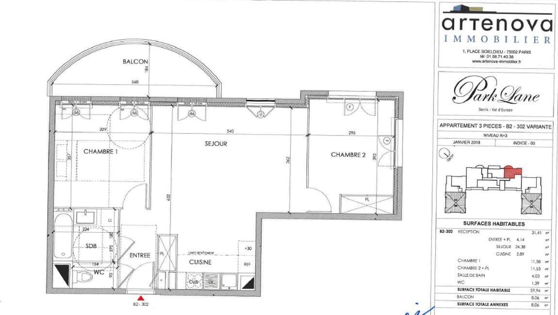 3 Room Flat In Parklane - 1,5Km Disney Serris Exteriér fotografie